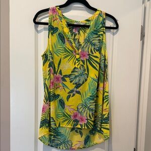 Dalia Yellow Floral Tank Top